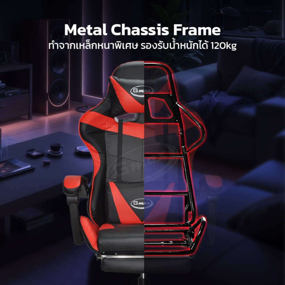เก้าอี้เกมมิ่ง GMAX GC-101NB สีดำ_2